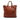 Brown Prada Vitello Daino Open Convertible Tote Satchel