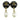 Black Chanel CC Resin Dangling Faux Pearl Clip on Earrings