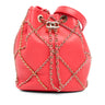 Pink Chanel Entwined Chain Drawstring Bucket - Designer Revival
