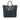 Blue Prada Vitello Daino Side Zip Convertible Tote Satchel