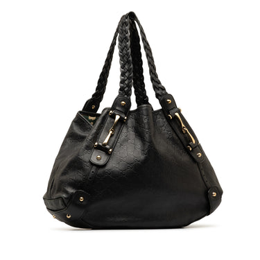 Black Gucci Guccissima Horsebit Pelham Shoulder Bag - Designer Revival