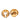 Gold Chanel CC Gold Plated Round Clip On Earrings