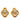 Gold Chanel CC Gold and Silver Plated Rhombus Clip On Earrings