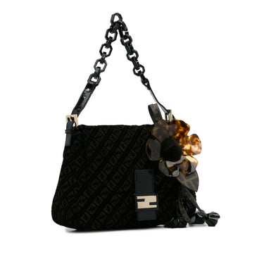 Brown Fendi Zucchino Velvet Mamma Chain Shoulder Bag - Designer Revival