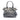 Silver Burberry Glitter Smoke Check Canvas Check Satchel