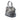 Silver Burberry Glitter Smoke Check Canvas Check Satchel