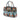 Black Prada Small Saffiano Lux Galleria Lily Print Double Zip Satchel