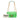 Green Fendi Zucca Embossed Leather Chain Midi Baguette Shoulder Bag - Designer Revival