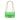 Green Fendi Zucca Embossed Leather Chain Midi Baguette Shoulder Bag