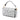 White Fendi Joshua Vides California Sky Medium Embossed Leather Baguette Satchel