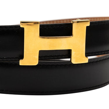 Black Hermes Constance Reversible Belt