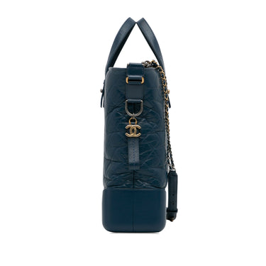 Blue Chanel Large Gabrielle Shopping Satchel - Designer Revival