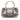 Gray Burberry Smoke Check Coated Canvas Heathcliff Satchel