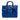 Blue Prada Vitello Trimmed Tessuto Satchel