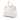 White Prada Vitello Daino Open Convertible Tote Satchel