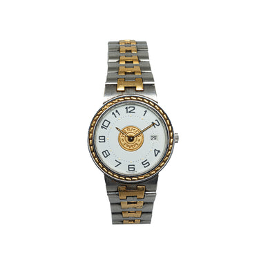 Silver Hermes Quartz Stainless Steel Sellier Watch