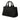 Black Prada Canvas Canapa Studded Handbag