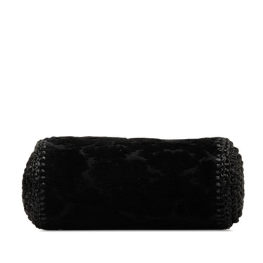 Black Dolce&Gabbana Velour Raffia Pouch - Designer Revival