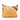 Camel Prada Saffiano Trimmed Tessuto Zip Top Crossbody