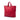 Red Prada Vitello Daino Open Convertible Tote Satchel