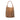 Brown Burberry House Check Canvas and Suede Fringe Bucket Bag