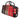 Red Burberry Mini Exploded Check Canvas Handbag