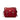 Red Prada Saffiano Trimmed Tessuto Zip Double Buckle Messenger Bag
