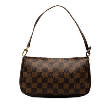 Brown Louis Vuitton Damier Ebene Pochette Accessoires Shoulder Bag - Designer Revival