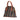 Brown Fendi Pequin Coated Canvas Dome Satchel