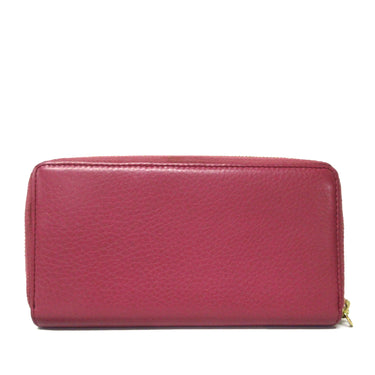 Red Gucci Soho Leather Long Wallet - Designer Revival