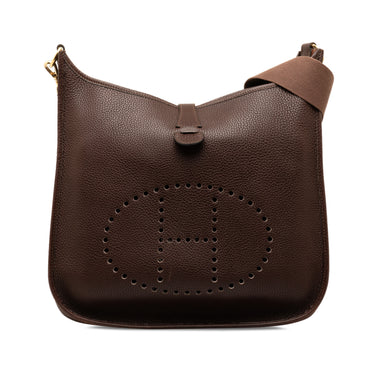 Brown Hermès Ardennes Evelyne I GM Crossbody Bag - Designer Revival