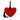 Red Saint Laurent Patent Sac Coeur Heart Shaped Clutch