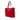 Red Prada Saffiano Trimmed Tessuto Tote