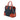 Brown Prada Saffiano Trimmed Denim Open Convertible Tote Satchel