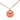 Pink Chanel CC Gold Plated Resin Strass Dome Pendant Necklace