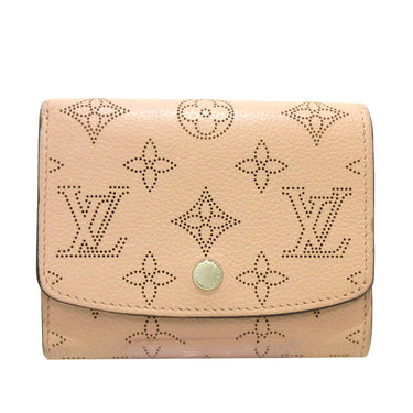 Pink Louis Vuitton Monogram Mahina Iris Compact Wallet