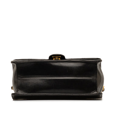 Black Chanel CC Quilted Lambskin Shoulder Bag - Designer Revival