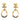 Gold Chanel CC Drop Earrings Fashion Jewellery Necklace - Designer Revival