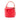 Red Chanel CC Quilted Lambskin Top Handle Round Vanity Case with Chain Satchel