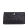 Black Chanel CC Camellia Bifold Wallet - Designer Revival