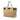 Beige Gucci Large Straw Positano Scarf Tote