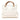 White Gucci Medium Leather Bamboo Diana Tote