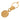 Gold Chanel CC Gold Plated Medallion Key Chain