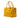 Yellow Prada Vitello Daino Front Pocket Open Convertible Tote Satchel