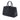 Black Saint Laurent Medium Chevron Calfskin Monogram Cabas Satchel