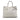 White Prada Saffiano Soft Triple Pocket Tote Satchel