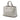 White Prada Saffiano Soft Triple Pocket Tote Satchel