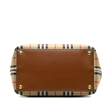 Beige Burberry Small Vintage Check Belt Bag Satchel - Designer Revival