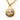 Gold Chanel CC Gold Plated Sunburst Round Pendant Necklace