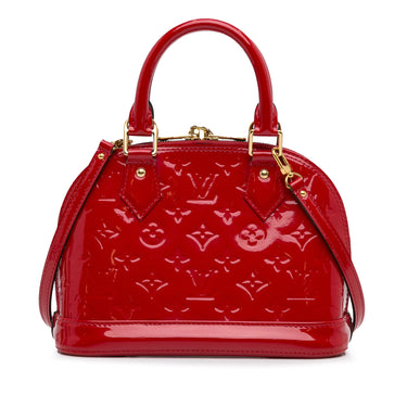 Red Louis Vuitton Monogram Vernis Alma BB Satchel - Designer Revival